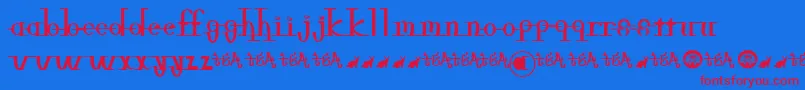 Freeble Font – Red Fonts on Blue Background