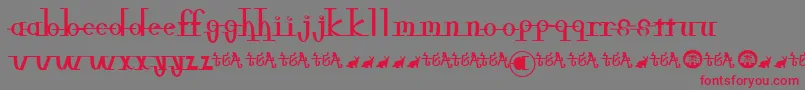 Freeble Font – Red Fonts on Gray Background