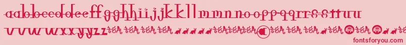 Freeble Font – Red Fonts on Pink Background