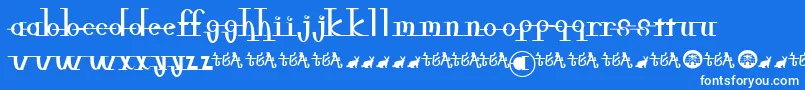 Freeble Font – White Fonts on Blue Background