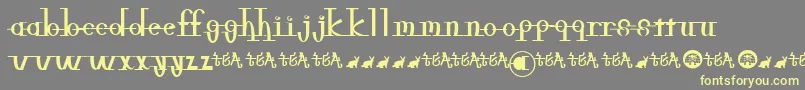 Freeble Font – Yellow Fonts on Gray Background