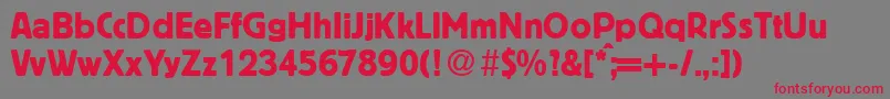 BlofeldRegular Font – Red Fonts on Gray Background