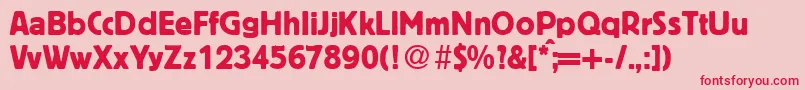 BlofeldRegular Font – Red Fonts on Pink Background