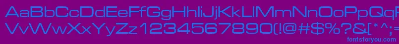 Шрифт MicroRegular – синие шрифты на фиолетовом фоне