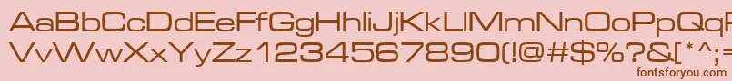 MicroRegular-fontti – ruskeat fontit vaaleanpunaisella taustalla