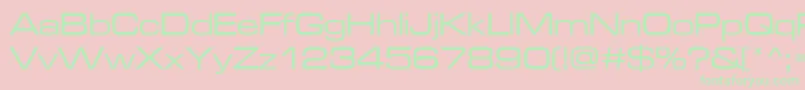 MicroRegular Font – Green Fonts on Pink Background