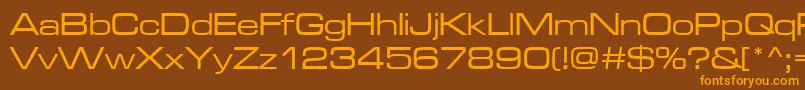 MicroRegular Font – Orange Fonts on Brown Background