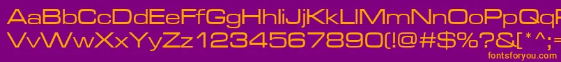 MicroRegular Font – Orange Fonts on Purple Background