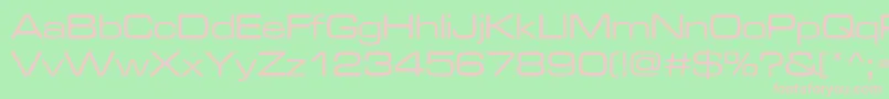 MicroRegular-fontti – vaaleanpunaiset fontit vihreällä taustalla