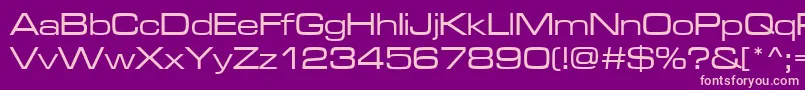 フォントMicroRegular – 紫の背景にピンクのフォント