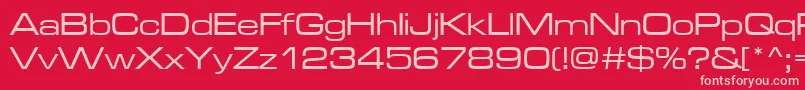 MicroRegular-Schriftart – Rosa Schriften auf rotem Hintergrund