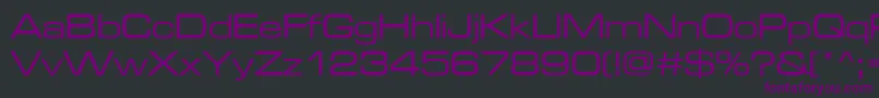 MicroRegular-Schriftart – Violette Schriften auf schwarzem Hintergrund