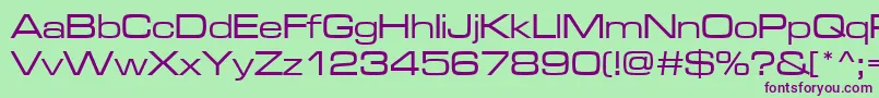 MicroRegular Font – Purple Fonts on Green Background