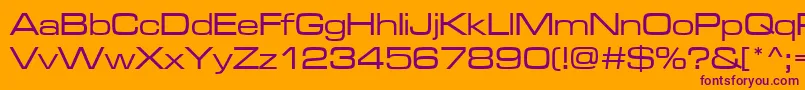 Шрифт MicroRegular – фиолетовые шрифты на оранжевом фоне
