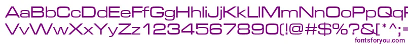 フォントMicroRegular – 白い背景に紫のフォント