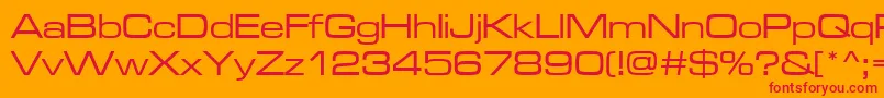 MicroRegular Font – Red Fonts on Orange Background