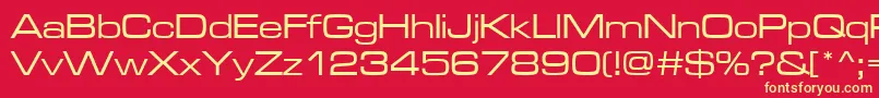 MicroRegular Font – Yellow Fonts on Red Background