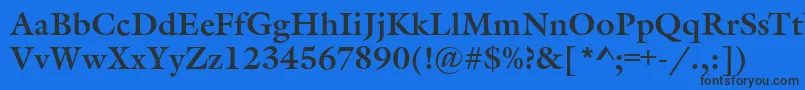 Więcej informacji o czcionce GarethBold Czcionka GarethBold – czarne czcionki na niebieskim tle