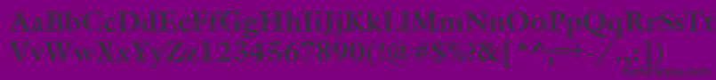 Więcej informacji o czcionce GarethBold Czcionka GarethBold – czarne czcionki na fioletowym tle