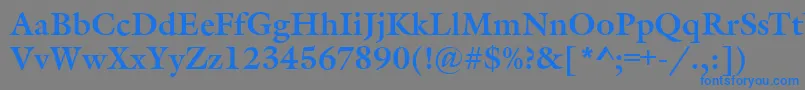 GarethBold Font – Blue Fonts on Gray Background