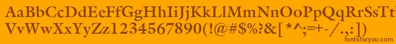 GarethBold Font – Brown Fonts on Orange Background
