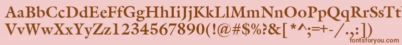 GarethBold Font – Brown Fonts on Pink Background