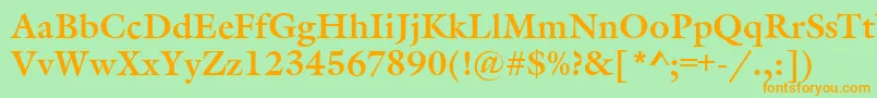 GarethBold Font – Orange Fonts on Green Background
