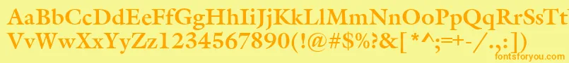 GarethBold Font – Orange Fonts on Yellow Background