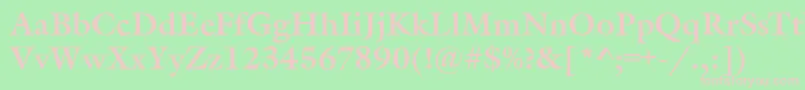 GarethBold Font – Pink Fonts on Green Background
