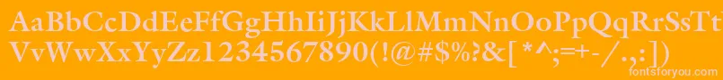 GarethBold Font – Pink Fonts on Orange Background
