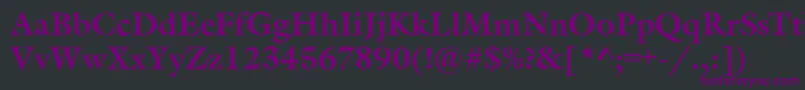 GarethBold Font – Purple Fonts on Black Background