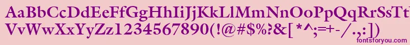 GarethBold Font – Purple Fonts on Pink Background