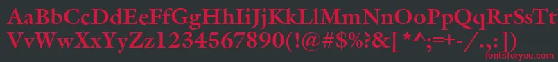GarethBold Font – Red Fonts on Black Background