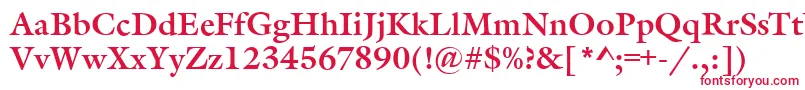 GarethBold Font – Red Fonts on White Background
