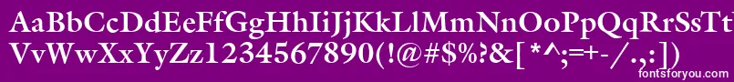 GarethBold-Schriftart – Weiße Schriften auf violettem Hintergrund