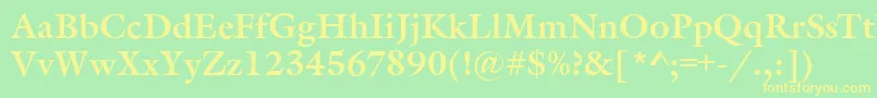 GarethBold Font – Yellow Fonts on Green Background