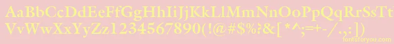 GarethBold Font – Yellow Fonts on Pink Background