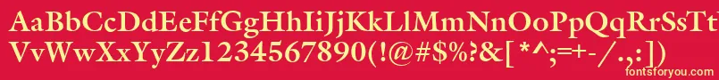 GarethBold Font – Yellow Fonts on Red Background