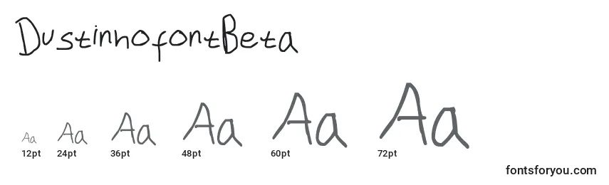 DustinhofontBeta Font Sizes