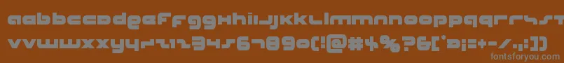 Unisolcond-Schriftart – Graue Schriften auf braunem Hintergrund