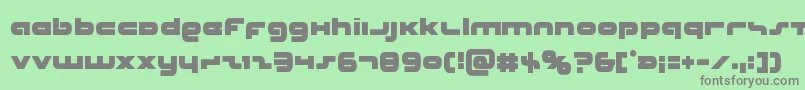 フォントUnisolcond – 緑の背景に灰色の文字