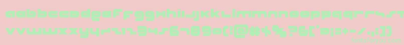 Unisolcond Font – Green Fonts on Pink Background