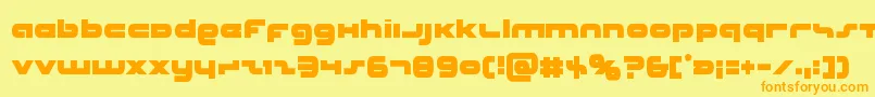 Unisolcond Font – Orange Fonts on Yellow Background