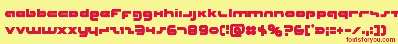 Unisolcond Font – Red Fonts on Yellow Background