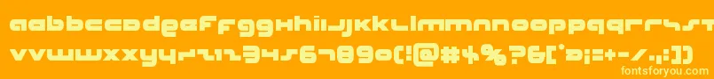 Unisolcond Font – Yellow Fonts on Orange Background