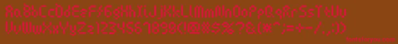 Amoebic Font – Red Fonts on Brown Background