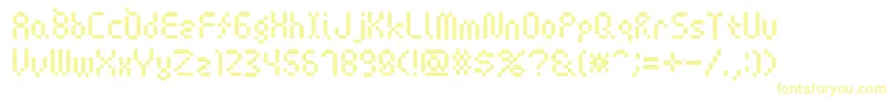 Amoebic Font – Yellow Fonts on White Background