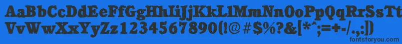 CalgaryantiqueHeavyRegular Font – Black Fonts on Blue Background