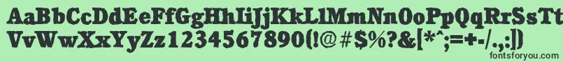 CalgaryantiqueHeavyRegular Font – Black Fonts on Green Background