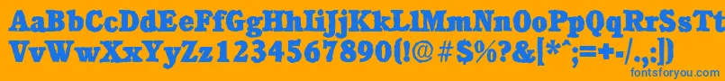 CalgaryantiqueHeavyRegular Font – Blue Fonts on Orange Background